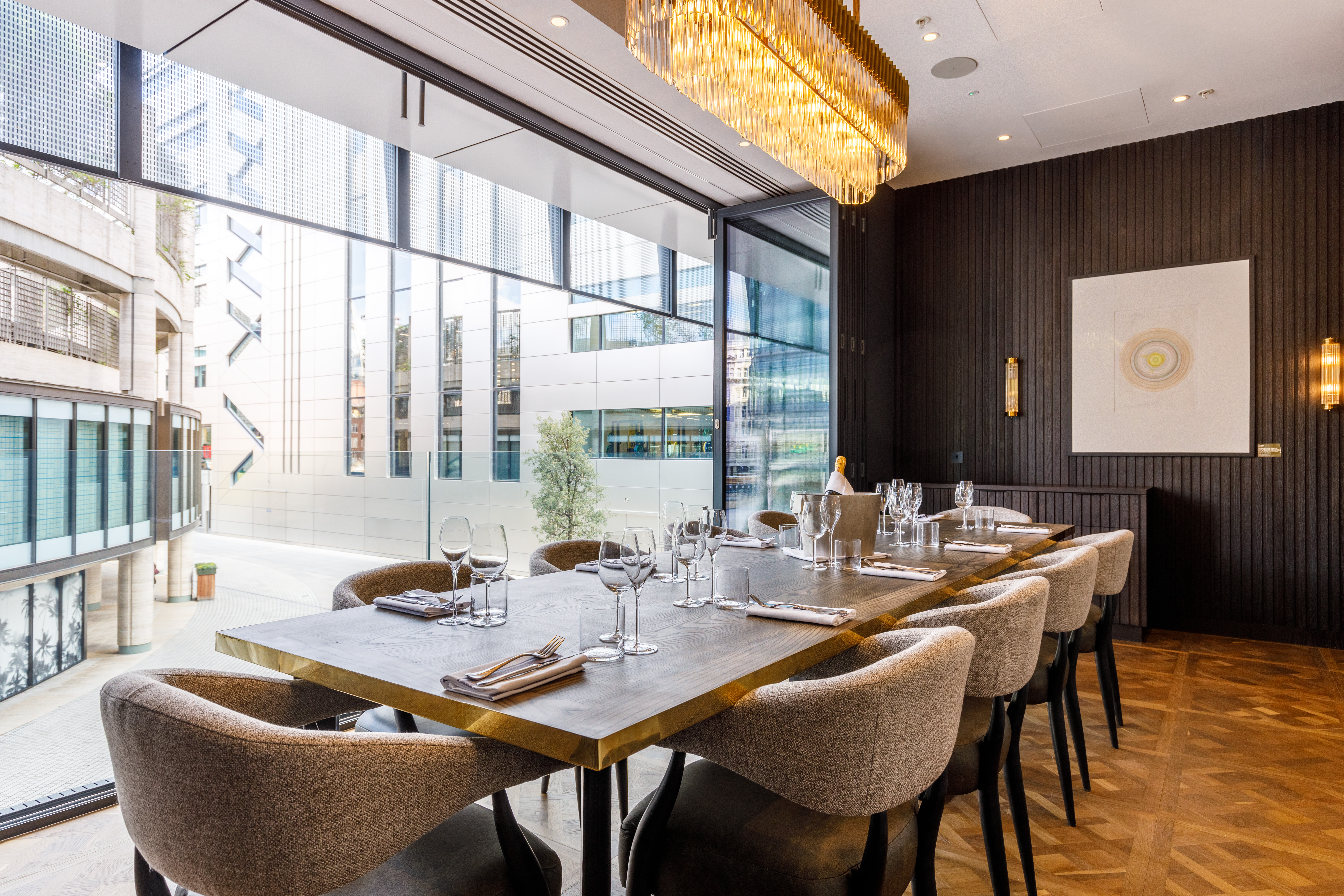 Medley 12 person private dining in Broadgate Circle, Liverpool Street